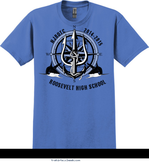 ROOSEVELT HIGH SCHOOL 2014-2015 NJROTC T-shirt Design 