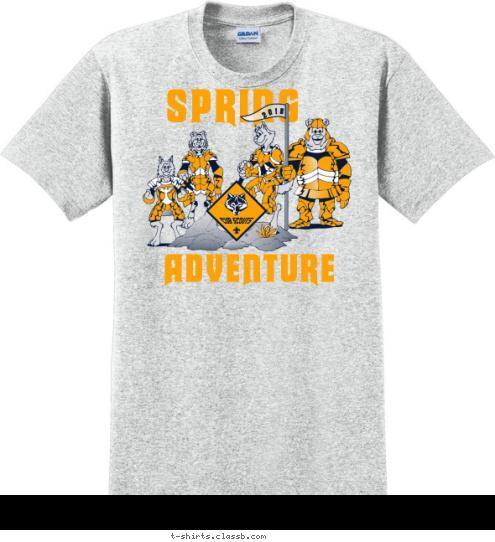 Pack 123   City, State
 Knights Of The Round Table Camp Out ADVENTURE 2018 SPRING T-shirt Design 