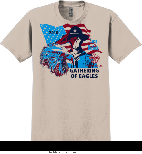 SINCE 1910 BOY SCOUTS CITY Camp
De Soto 2018 GATHERING
OF EAGLES T-shirt Design 
