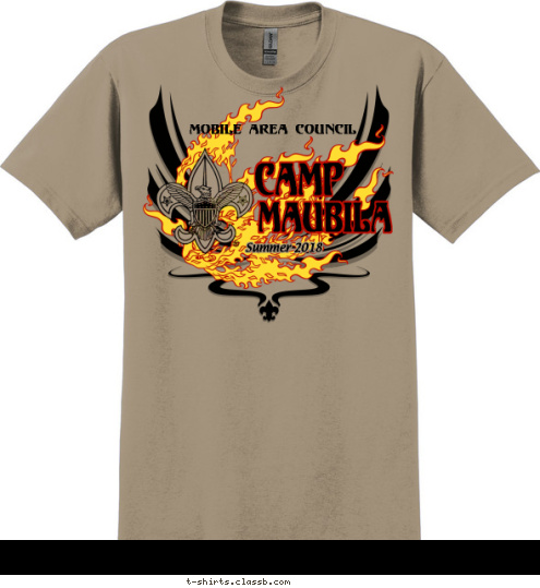maubila Summer 2018 CAMP Mobile Area Council T-shirt Design 