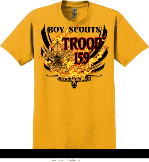 Be Prepared Brookfield, MA TROOP
159 Boy Scouts T-shirt Design 