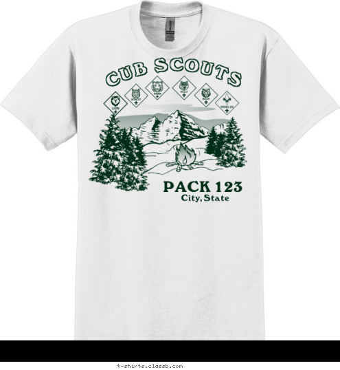 PACK 123 City, State CUB SCOUTS T-shirt Design SP932