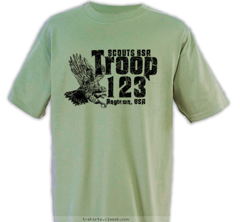 Troop 123 Anytown, USA BOY SCOUT T-shirt Design SP573