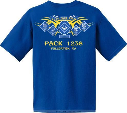 Fullerton, CA PACK 1238 DO YOUR BEST FULLERTON, CA PACK 1238 T-shirt Design DoYourBest_Badges