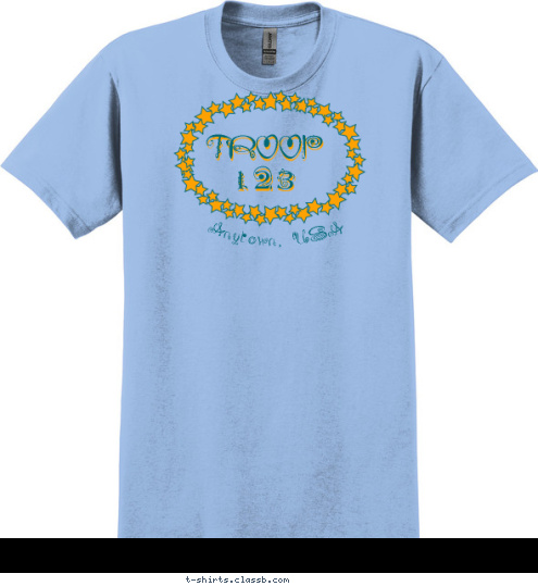 Anytown, USA 123 TROOP T-shirt Design 