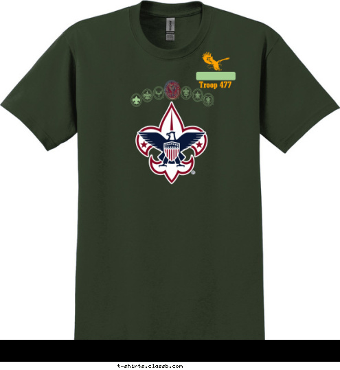 CasPac 492 Willamette Dist. Troop 477 T-shirt Design Journey to Eagle