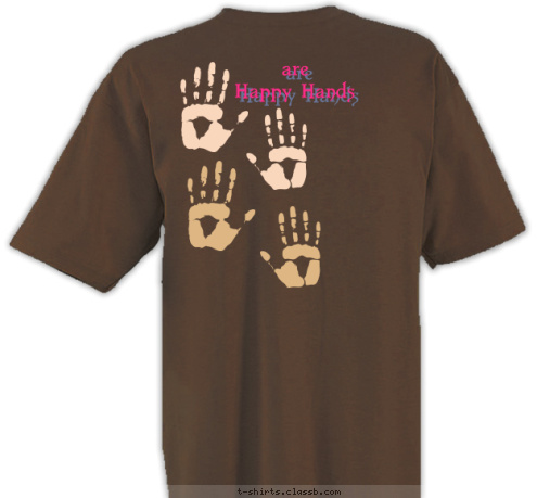 are 
Happy Hands
 Helping Hands... 
 T-shirt Design Happy Hands