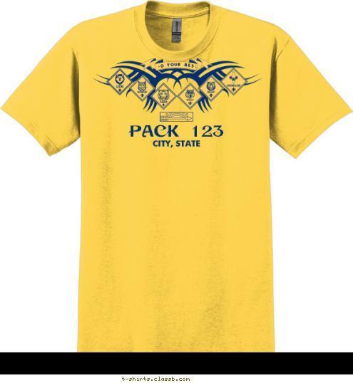 PACK 123 CITY, STATE DO YOUR BEST T-shirt Design SP2086