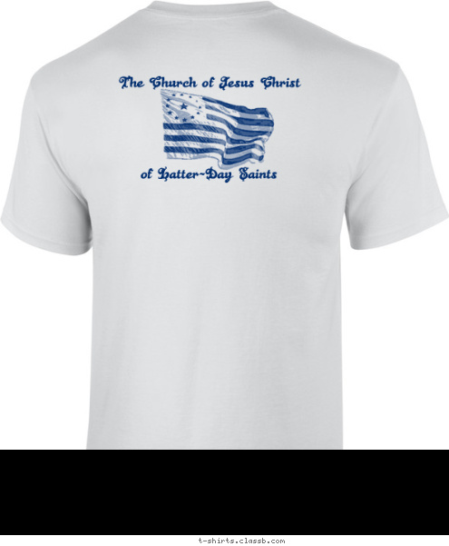 The Church of Jesus Christ 




of Latter-Day Saints D e s e r e t Love God, Goodwill To All T-shirt Design LDS motto and flag shirt