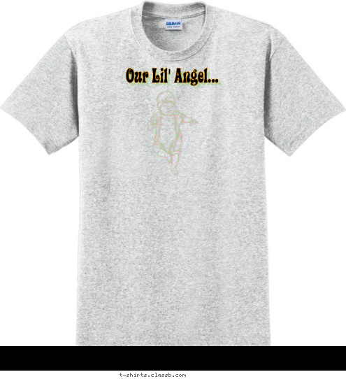 Finally arrived!!! Our Lil' Angel... T-shirt Design Angelic Arrival