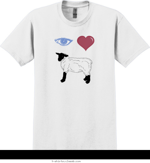 I [heart] sheep T-shirt Design I love sheep
