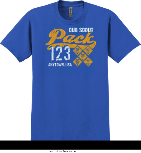 123 ANYTOWN, USA CUB SCOUT T-shirt Design 