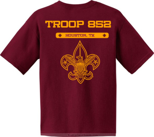 Custom T-shirt Design BSA Troop 852 Classb