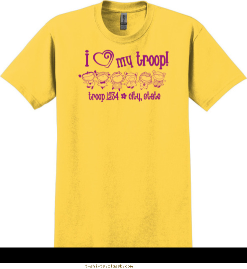 city, state troop 1234 troop! my i T-shirt Design SP3443