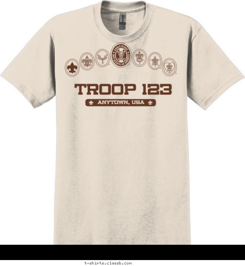 BOY SCOUT ANYTOWN, USA TROOP 123 T-shirt Design 