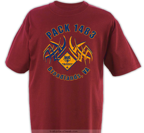 New Text PACK 1483 Broadlands, VA T-shirt Design 