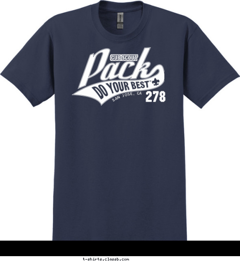 278 SAN JOSE, CA CUB SCOUT T-shirt Design 