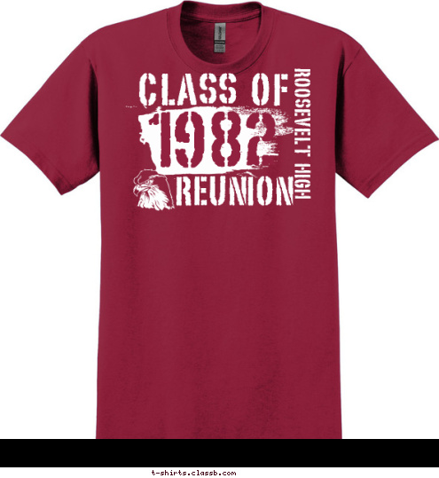 1982 ROOSEVELT HIGH REUNION CLASS OF T-shirt Design SP2419