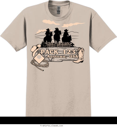 Anytown, USA PACK 123 CUB SCOUT T-shirt Design 