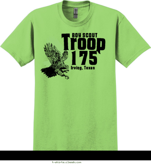 Troop 175 Irving, Texas BOY SCOUT T-shirt Design 