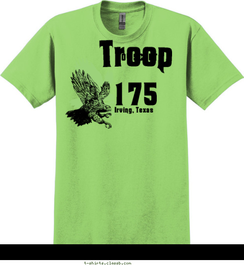 www.texastroop175.com New Text Troop 175 Irving, Texas BOY SCOUT T-shirt Design NEW TROOP SHIRT 2012