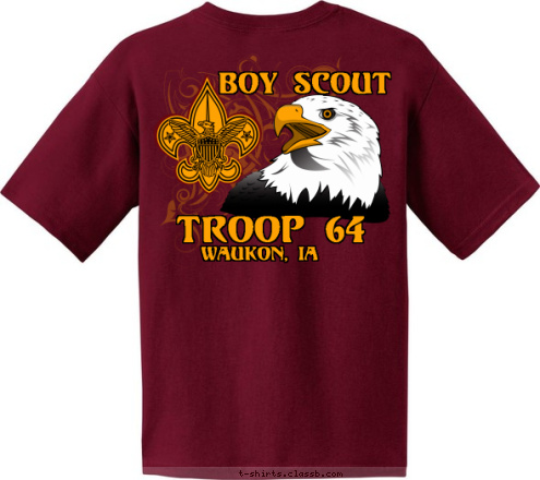 Custom T-shirt Design Troop 64 Class B