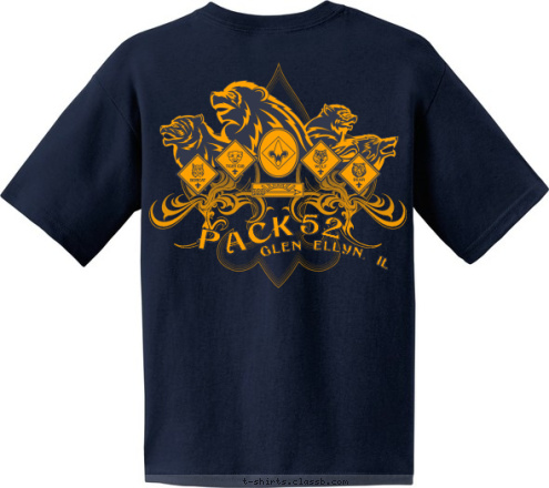 Glen Ellyn, IL GLEN ELLYN, IL Pack 52 52 K PAC T-shirt Design 