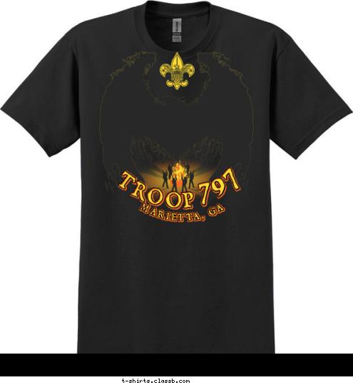 MARIETTA, GA 797 TROOP T-shirt Design 