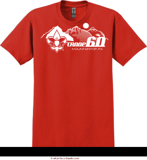 TROOP 60 MOUNTAINTOP, PA T-shirt Design 