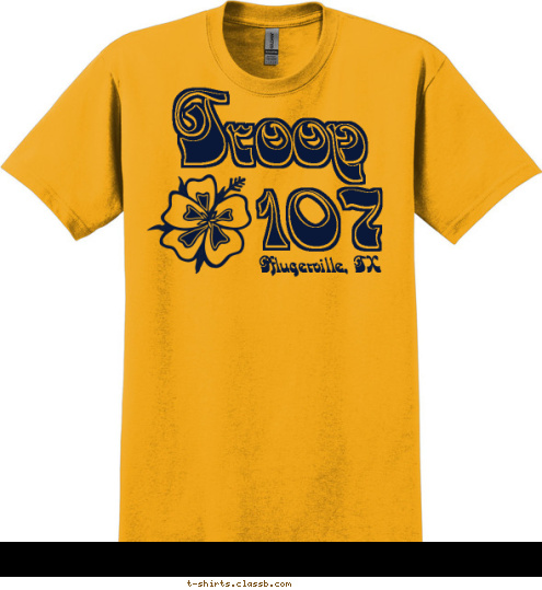 Pflugerville, TX 107 Troop T-shirt Design 