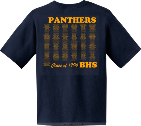 1994 Class of 1994 BHS BALDWIN HIGH PANTHERS REUNION CLASS OF T-shirt Design 