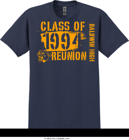 1994 Class of 1994 BHS BALDWIN HIGH PANTHERS REUNION CLASS OF T-shirt Design 