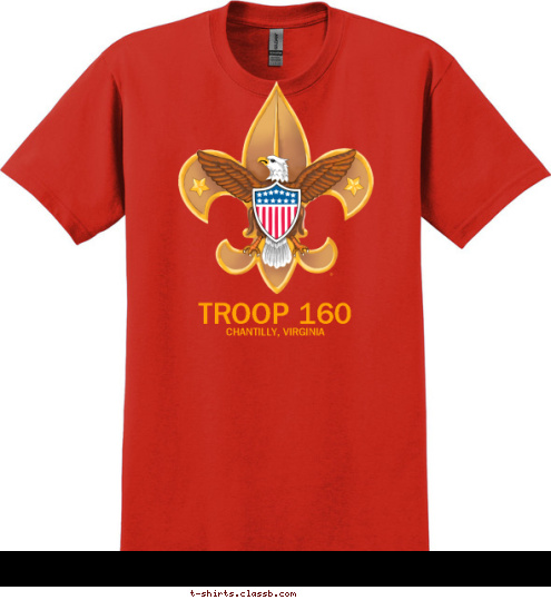 CHANTILLY, VIRGINIA TROOP 160 T-shirt Design 