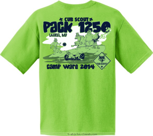 New Text Camp Ware 2014 LAUREL, MD St. Mary of the Mills Pack
1250 CUB SCOUT PACK 1250 T-shirt Design 