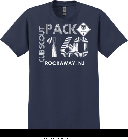 PACK 160 ROCKAWAY, NJ
 CUB SCOUT
 T-shirt Design 