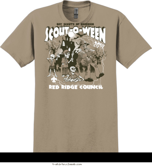 2014 RED RIDGE COUNCIL BOY SCOUTS OF AMERICA SCOUT-O-WEEN SCOUT-O-WEEN T-shirt Design 