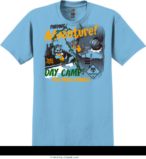 2015 FINDING DAY CAMP RED RIDGE COUNCIL T-shirt Design 