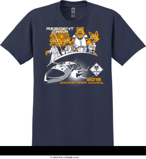 YOCONA AREA COUNCIL 2015 RESIDENT
CAMP T-shirt Design 