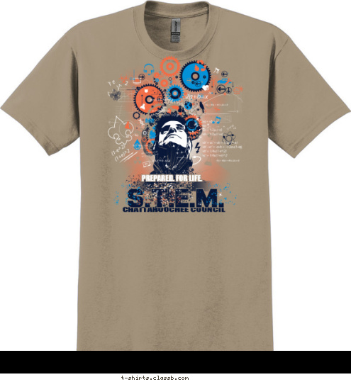 S.T.E.M. CHATTAHOOCHEE COUNCIL PREPARED. FOR LIFE. T-shirt Design 