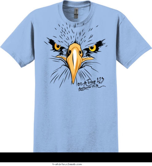 Anytown, USA Troop 123 BSA T-shirt Design 