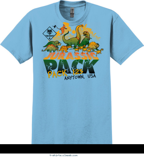 Pack 123 ANYTOWN, USA T-shirt Design 
