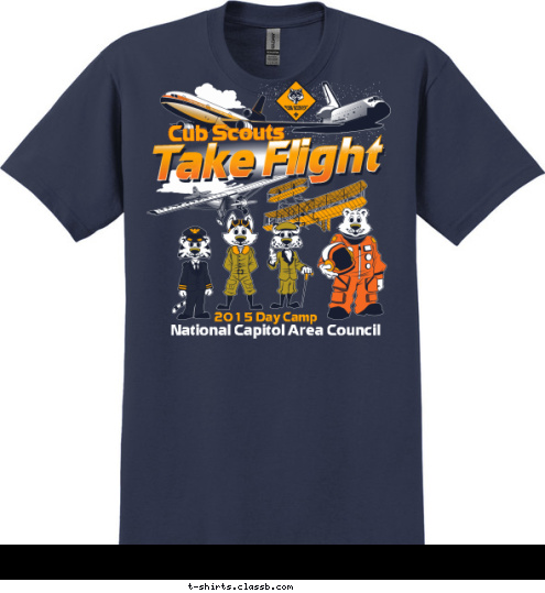 Cub Scouts National Capitol Area Council 2015 Day Camp T-shirt Design 