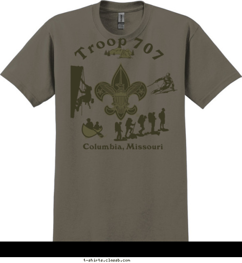 Columbia, Missouri Troop 707 T-shirt Design 