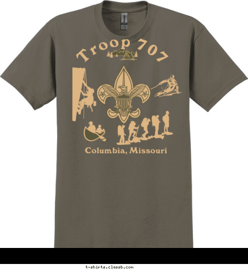 Your text here! Columbia, Missouri Troop 707 T-shirt Design 