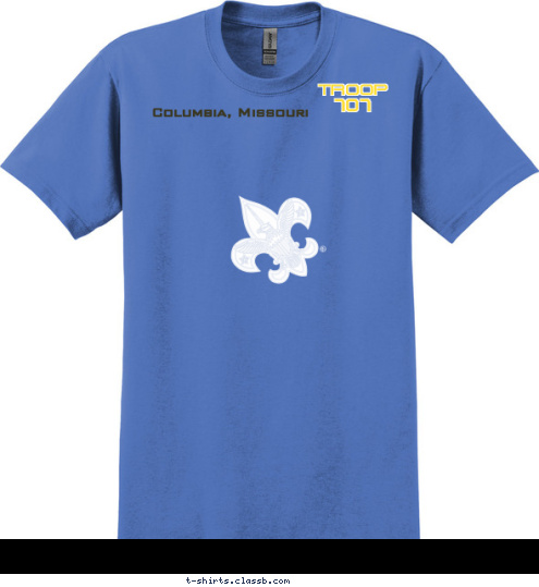 TROOP 707 Columbia, Missouri T-shirt Design 