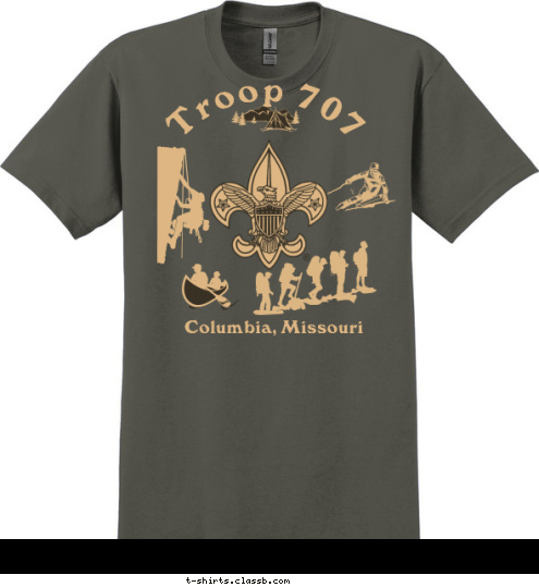 Columbia, Missouri Troop 707 T-shirt Design 