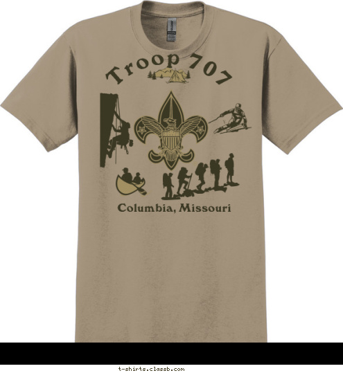 Columbia, Missouri Troop 707 T-shirt Design 