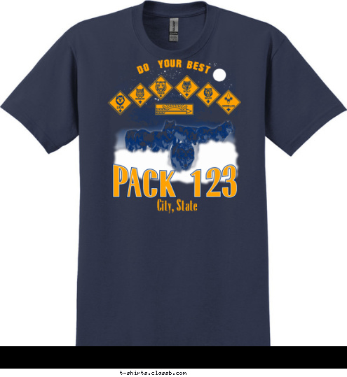 PACK 123 City, State DO  YOUR BEST T-shirt Design SP5900