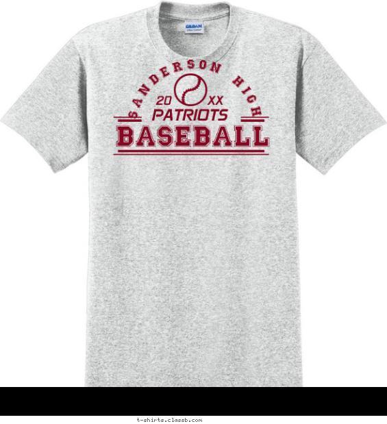Custom Classic Baseball Baseball T-Shirt by ClassB - XS - Ash