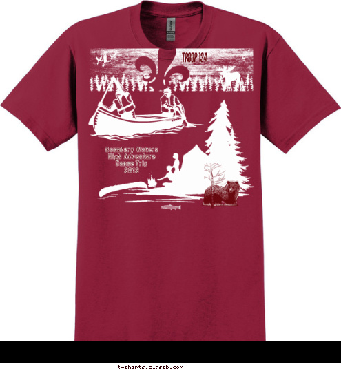 Troop 134 Boundary Waters
High Adventure
Canoe Trip
2012 T-shirt Design 